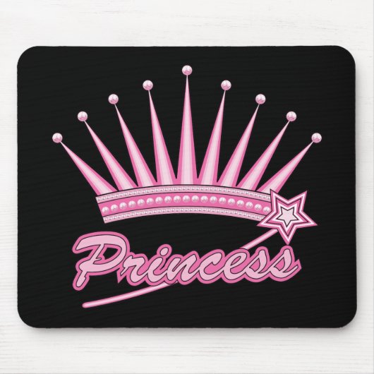 Rosa Princess Crown Mousepad (Vorne)
