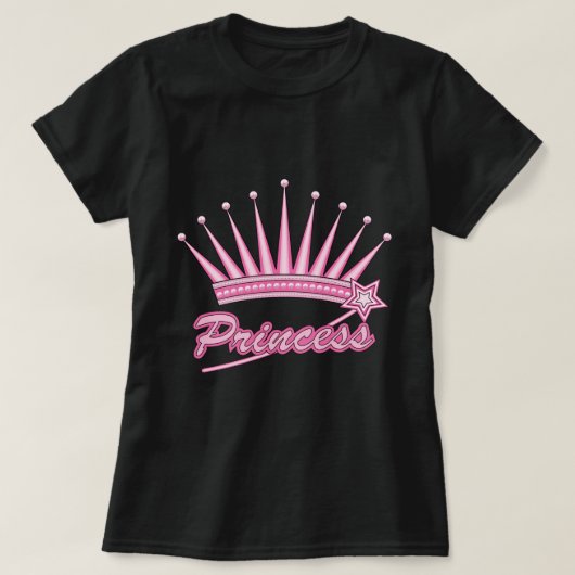 Rosa Princess Crown T-Shirt (Design vorne)