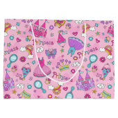 Rosa Princess große Geschenktasche Geschenktüte (Rückseite)