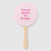 Rosa Princess Hand Fan Fächer (Rückseite)