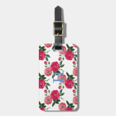 Rosa Printwerbung Gepäckanhänger (Vorderseite vertikal)