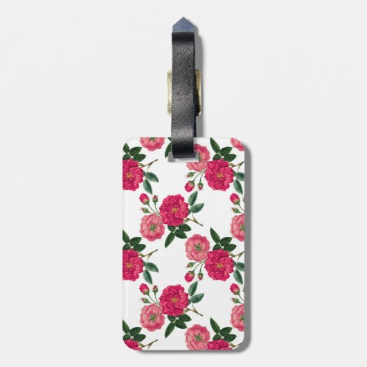 Rosa Printwerbung Gepäckanhänger (Rückseite vertikal)