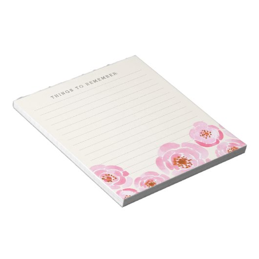 Rosa Printwerbung Notizblock (angewinkelt)