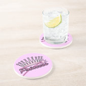 Rosa Prinzenkrone Sandstein Untersetzer (Seite)