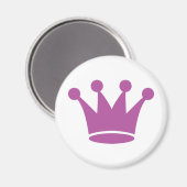 Rosa Prinzessenkrone Magnet (Vorderseite/Rückseite)