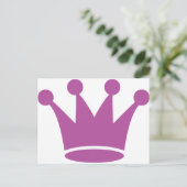 Rosa Prinzessenkrone Postkarte (Stehend Vorderseite)