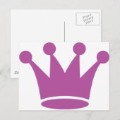 Rosa Prinzessenkrone Postkarte (Vorne/Hinten)
