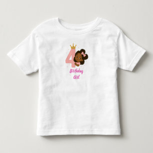 Rosa Prinzessin 4. Geburtstagsdesign Kleinkind T-shirt