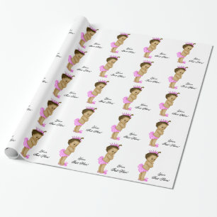 Rosa Prinzessin Baby Mädchen Shower Geschenkpapier
