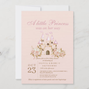 Rosa Prinzessin Baby Shower Einladung