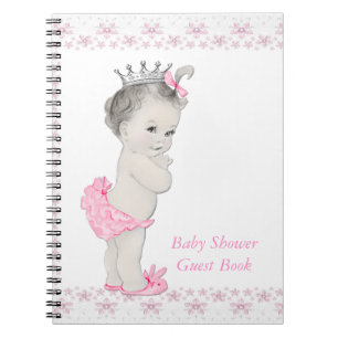 Rosa Prinzessin Baby Shower Gästebuch Notizblock