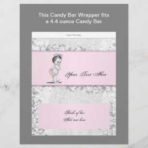 Rosa Prinzessin Baby Shower Süßigkeiten Bar Verpac