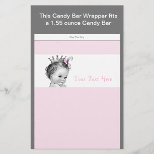 Rosa Prinzessin Baby Shower Süßigkeiten Bar Verpac
