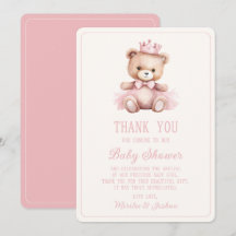 Rosa Prinzessin Bär Baby Mädchen Baby Shower