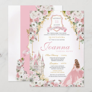 Rosa Prinzessin Blush Einladung