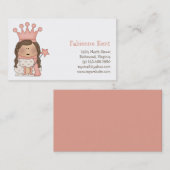 Rosa Prinzessin · Brünette Prinzessin Visitenkarte (Vorne/Hinten)