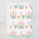 Rosa Prinzessin Burg Geburtstagsparty Einladung (Rückseite)