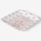 Rosa Prinzessin Carousel Magical 1. Geburtstagsmäd Pappteller (Gewinkelt)