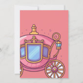 Rosa Prinzessin Carriage Geburtstagsparty Einladun Einladung (Rückseite)