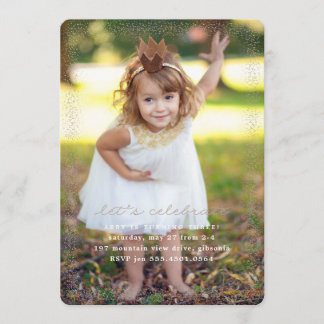 Rosa Prinzessin Confetti zum Geburtstag Einladung