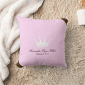 Rosa Prinzessin Crown Custom Baby Pillow Kissen (Decke)