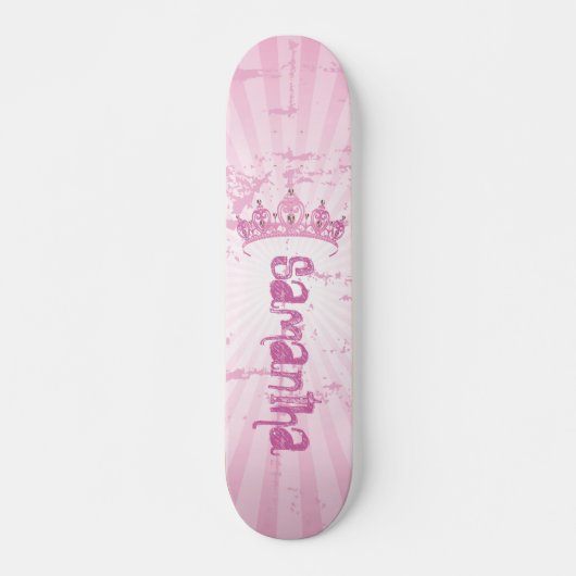 Rosa Prinzessin Crown Tiara Comp Skateboard (Vorne)