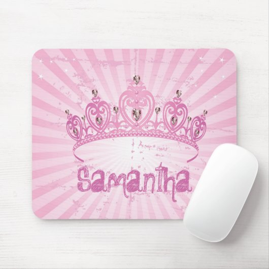 Rosa Prinzessin Crown Tiara Personalized Mousepad (Mit Mouse)