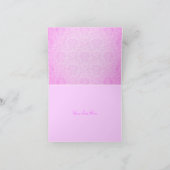 Rosa Prinzessin Danke Karte (Innenseite)