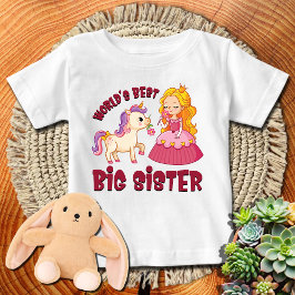 Rosa Prinzessin + Die beste große Schwester der Pf Baby T-shirt