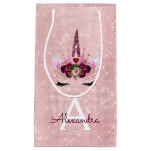 Rosa Prinzessin Einhorn Rose Gold Rosa Rosa Glitze Kleine Geschenktüte