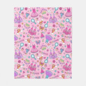 Rosa Prinzessin Fleece Blanket, mittel (Vorderseite)