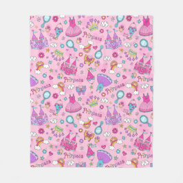 Rosa Prinzessin Fleece Blanket, mittel