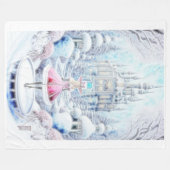 Rosa Prinzessin Fleecedecke (Vorderseite (Horizontal))