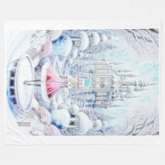 Rosa Prinzessin Fleecedecke (Vorderseite (Horizontal))