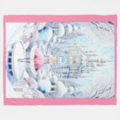 Rosa Prinzessin Fleecedecke (Vorderseite (Horizontal))