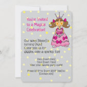 Rosa Prinzessin Geburtstagsparty Einladung (Vorderseite)