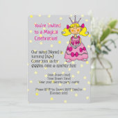 Rosa Prinzessin Geburtstagsparty Einladung (Stehend Vorderseite)