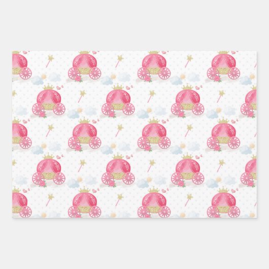 Rosa Prinzessin Geschenkpapier Set (Vorderseite 3)