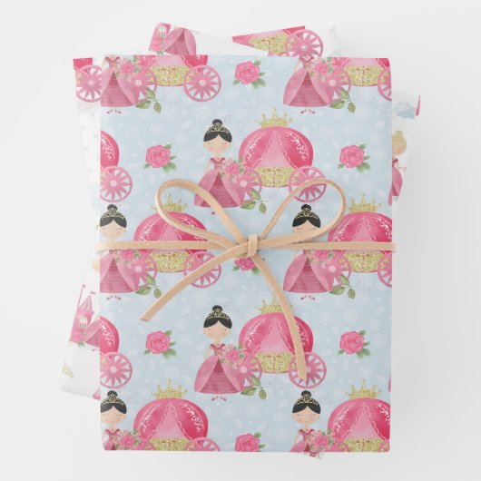 Rosa Prinzessin Geschenkpapier Set (Beispiel)