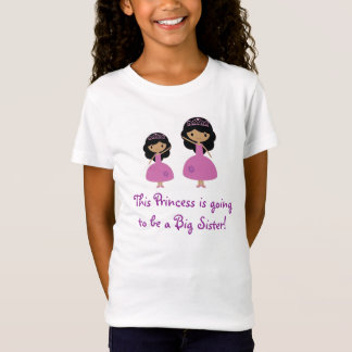 Rosa Prinzessin große Schwester - dunkle Haut T-Shirt