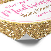 Rosa Prinzessin Krone Willkommensgras Mädchen Dusc Poster (Ecke)