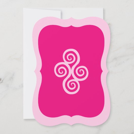 Rosa Prinzessin Kronenspirale Geburtstag Einladung (Rückseite)