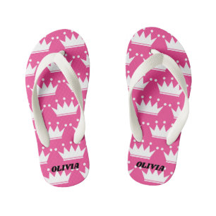 Rosa Prinzessin Kronjugend Flip Flops für Kinder Kinderbadesandalen
