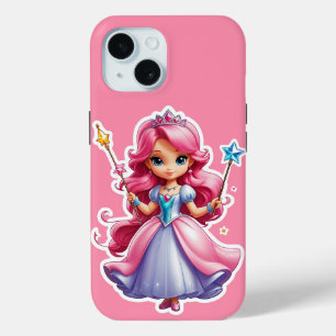 Rosa Prinzessin mit zauberhafter Wand und Tiara Case-Mate iPhone Hülle