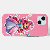 Rosa Prinzessin mit zauberhafter Wand und Tiara Case-Mate iPhone Hülle (Rückseite (Horizontal))