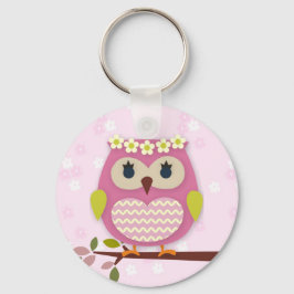 Rosa Prinzessin Owl 02 Schlüsselanhänger
