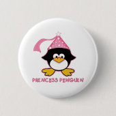 Rosa Prinzessin Penguin Button (Vorderseite)