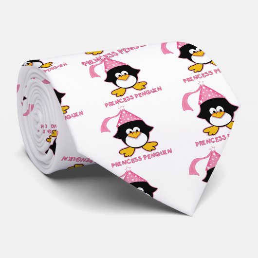Rosa Prinzessin Penguin Krawatte (Gerollt)