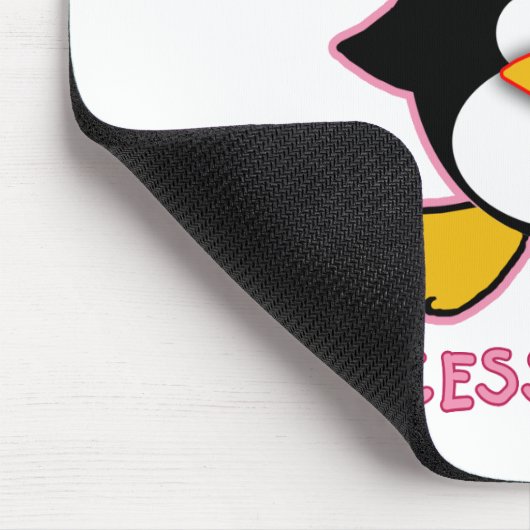 Rosa Prinzessin Penguin Mousepad (Ecke)