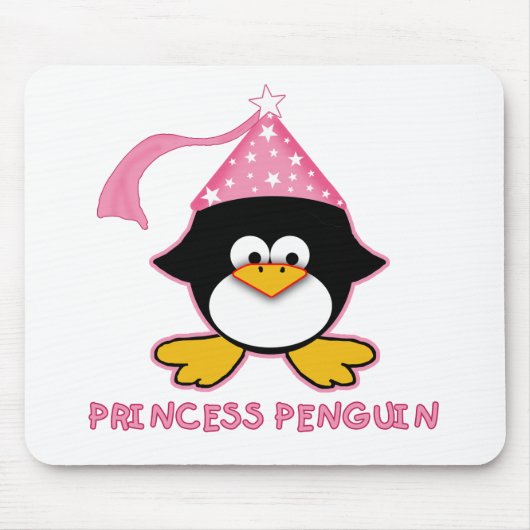 Rosa Prinzessin Penguin Mousepad (Vorne)